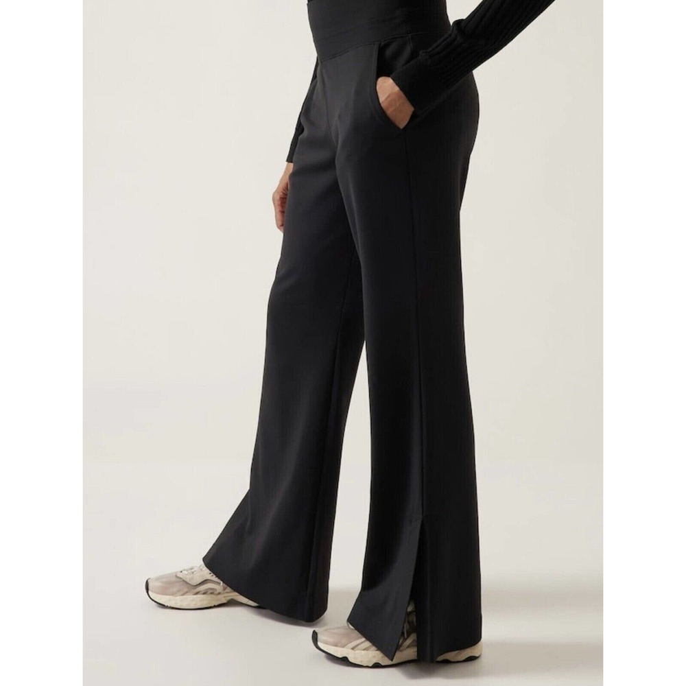 ATHLETA Venice Flare Pant Large L Black Venice Pant Wide Leg #882675 NEW size 2X